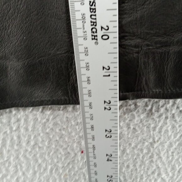 Brooke & Goldie Leather Jacket Womens Small Black Moto 3/4 Sleeve Fitted‎ Sheep - Picture 2 of 8